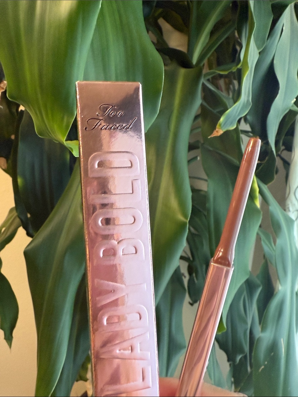 Too Faced Lip Pencil in Rose Gold Metallic Packaging